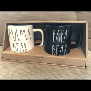 Rae Dunn Mama Bear/Papa Bear Mug Set